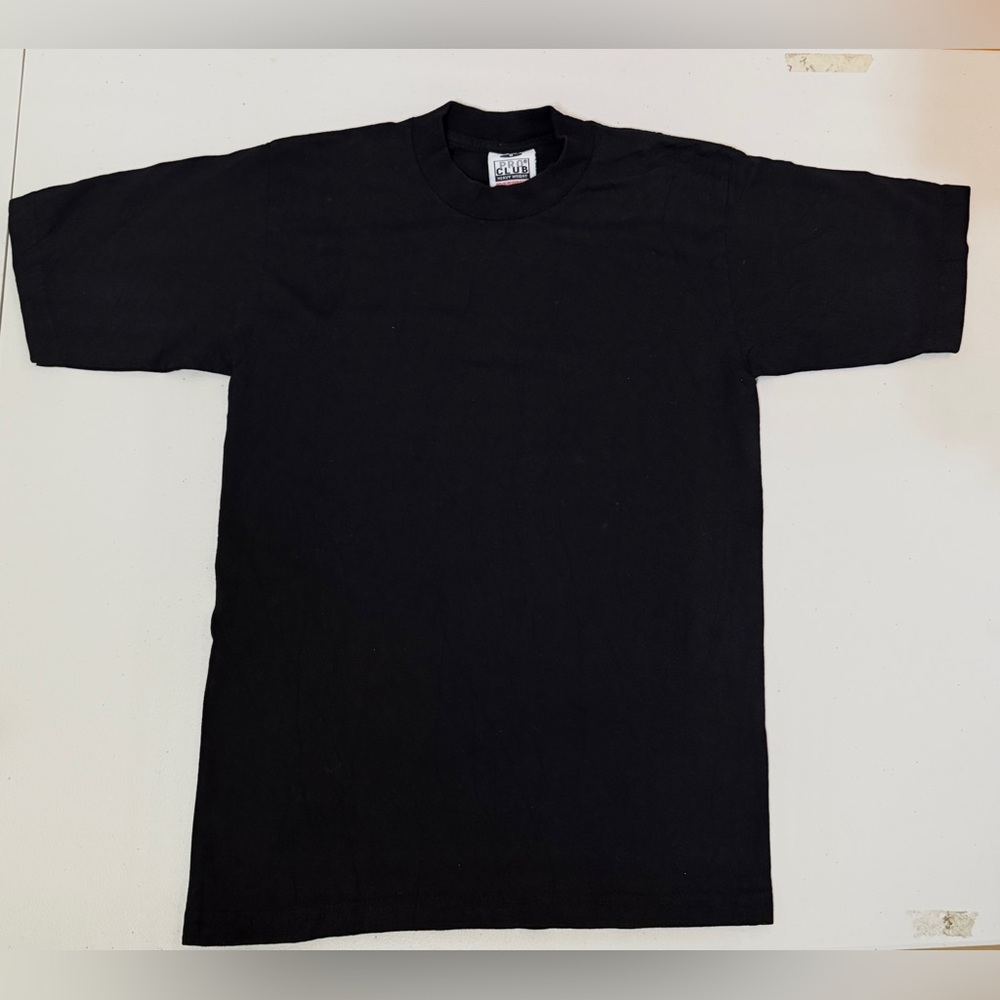 PRO CLUB Men's Black Short Sleeve T-Shirt